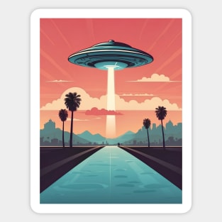 UFO In Los Angeles California Sticker